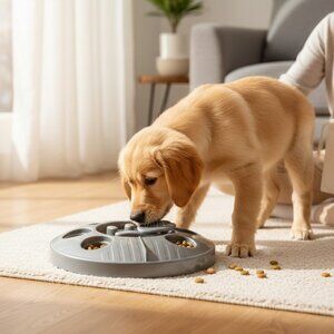 Large Silver Slow Feeder Bowl
